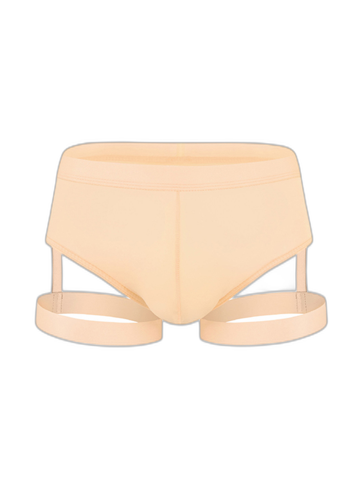 Men’s Sexy Solid Color Suspender Briefs