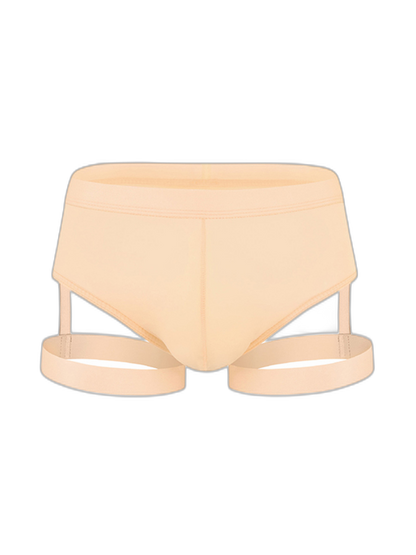 Men’s Sexy Solid Color Suspender Briefs