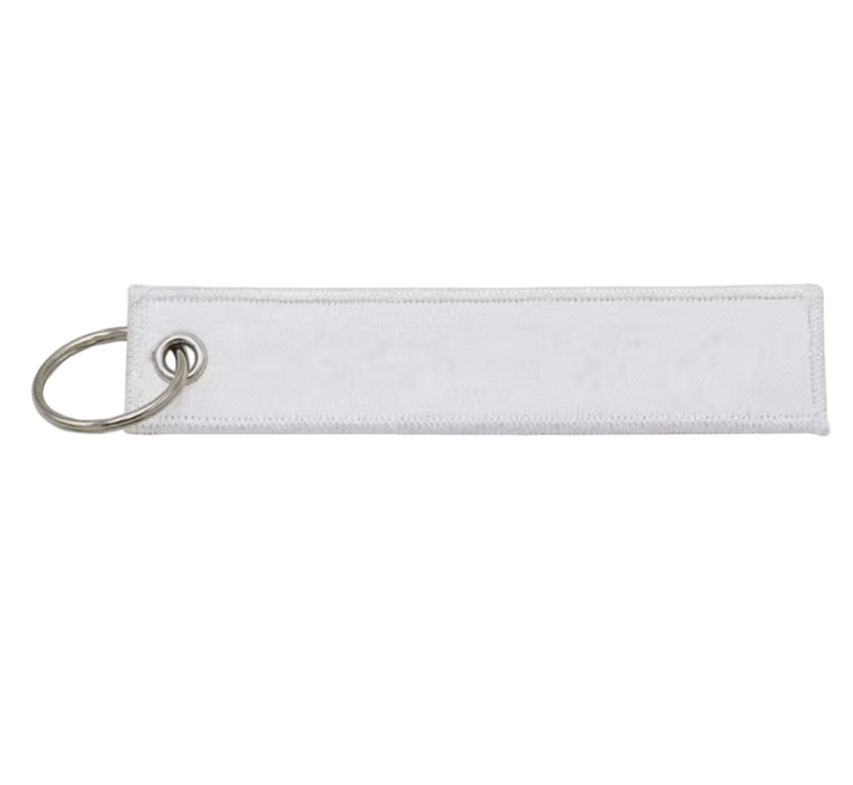 Custom Keyring Tag 13cmx2.8cm White
