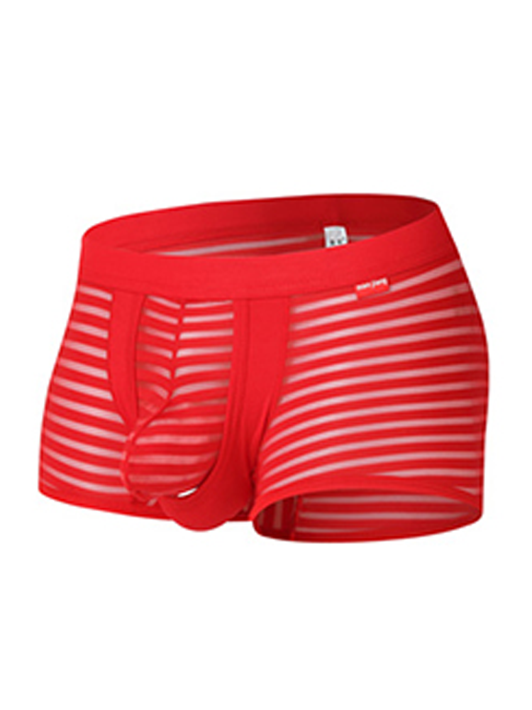 Men’s Sexy Striped Hollow Jockstrap With Separate Pouch