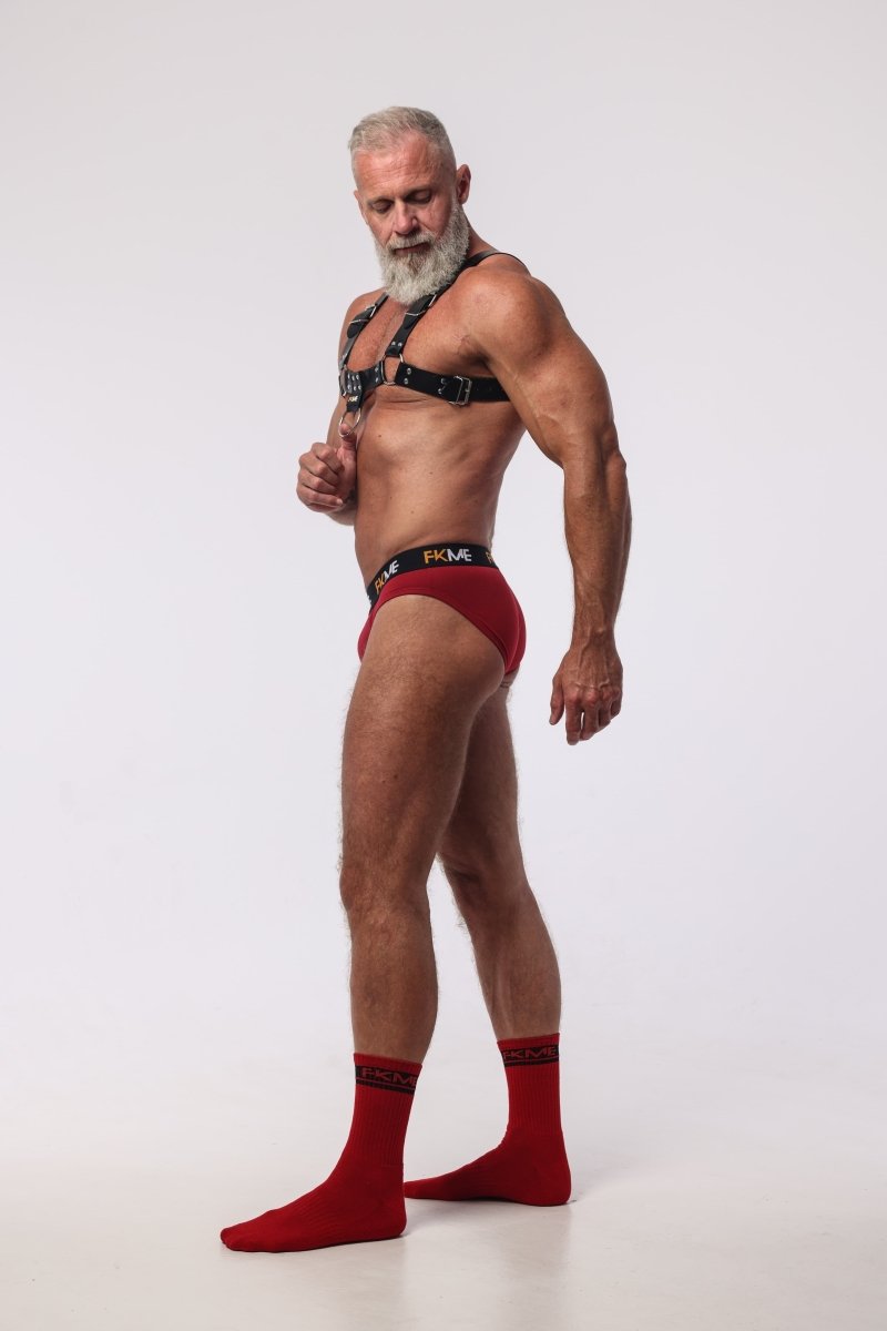 FKME Classic Sole Socks Red - The Pup Play Hub