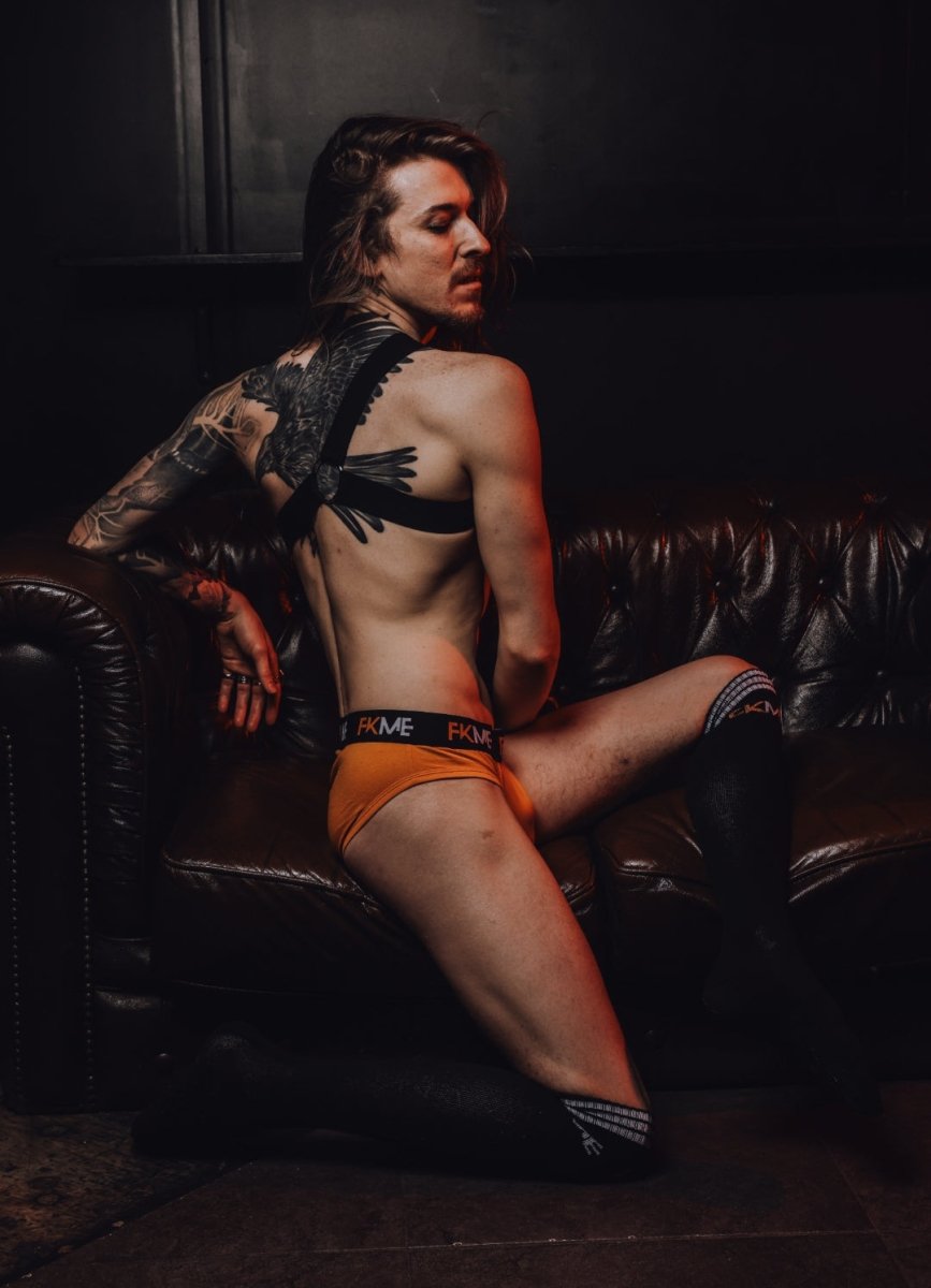 FKME Loud Briefs Orange - The Pup Play Hub