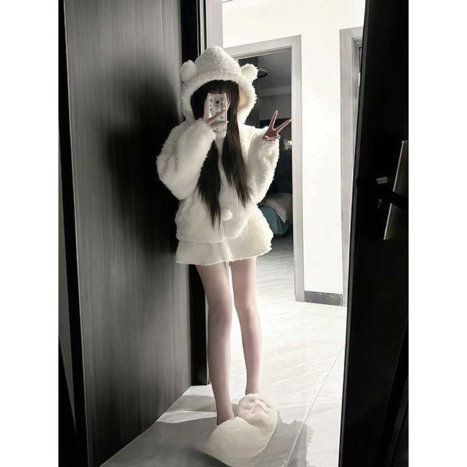 Fluffy Bear Ear Femboy Hoodie