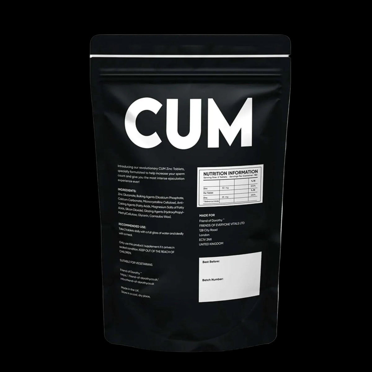 FRIEND OF DOROTHY CUM, Semen Volume and Health Enhancement, 60 capsules