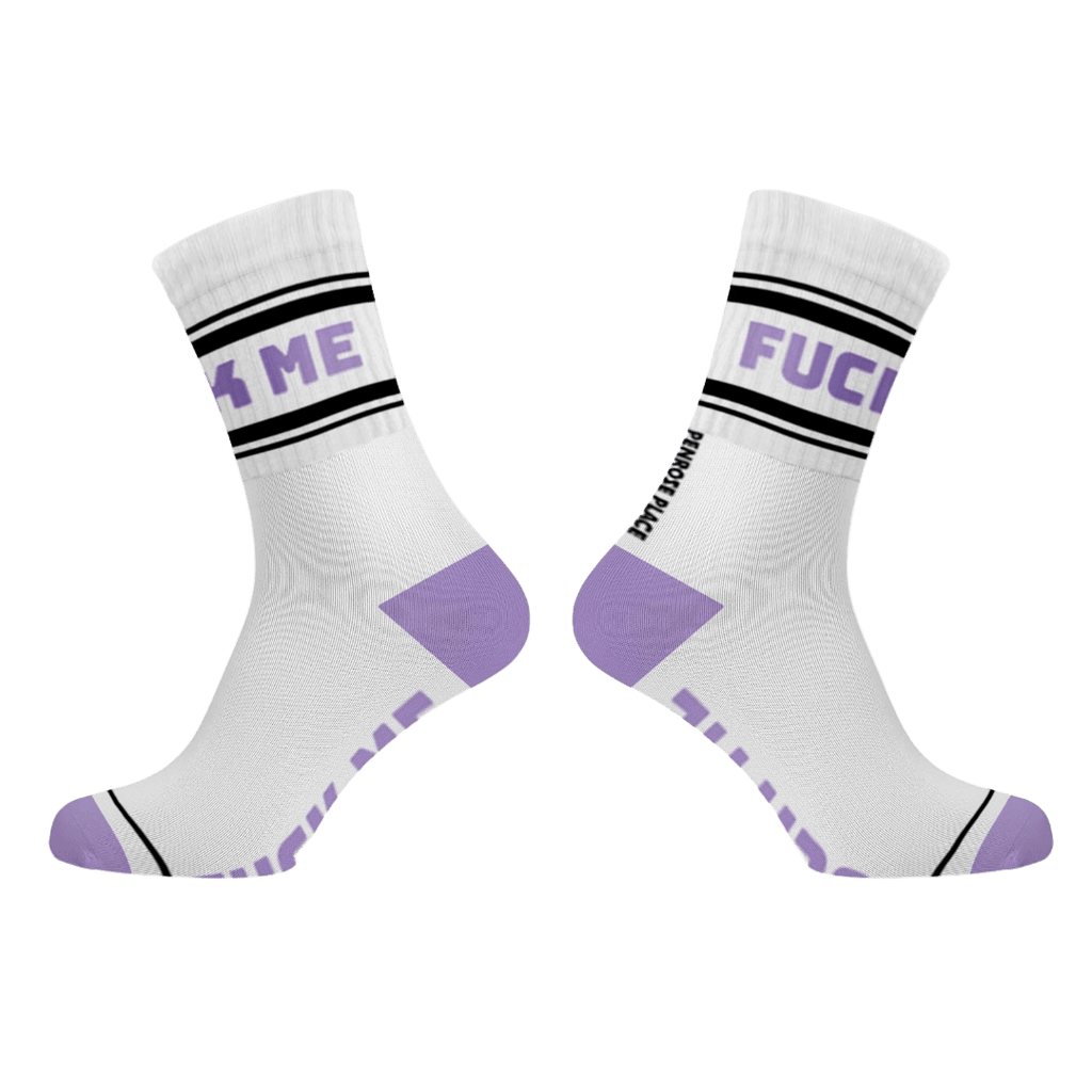 FUCK ME Cotton Crew Socks mid - length - The Pup Play Hub