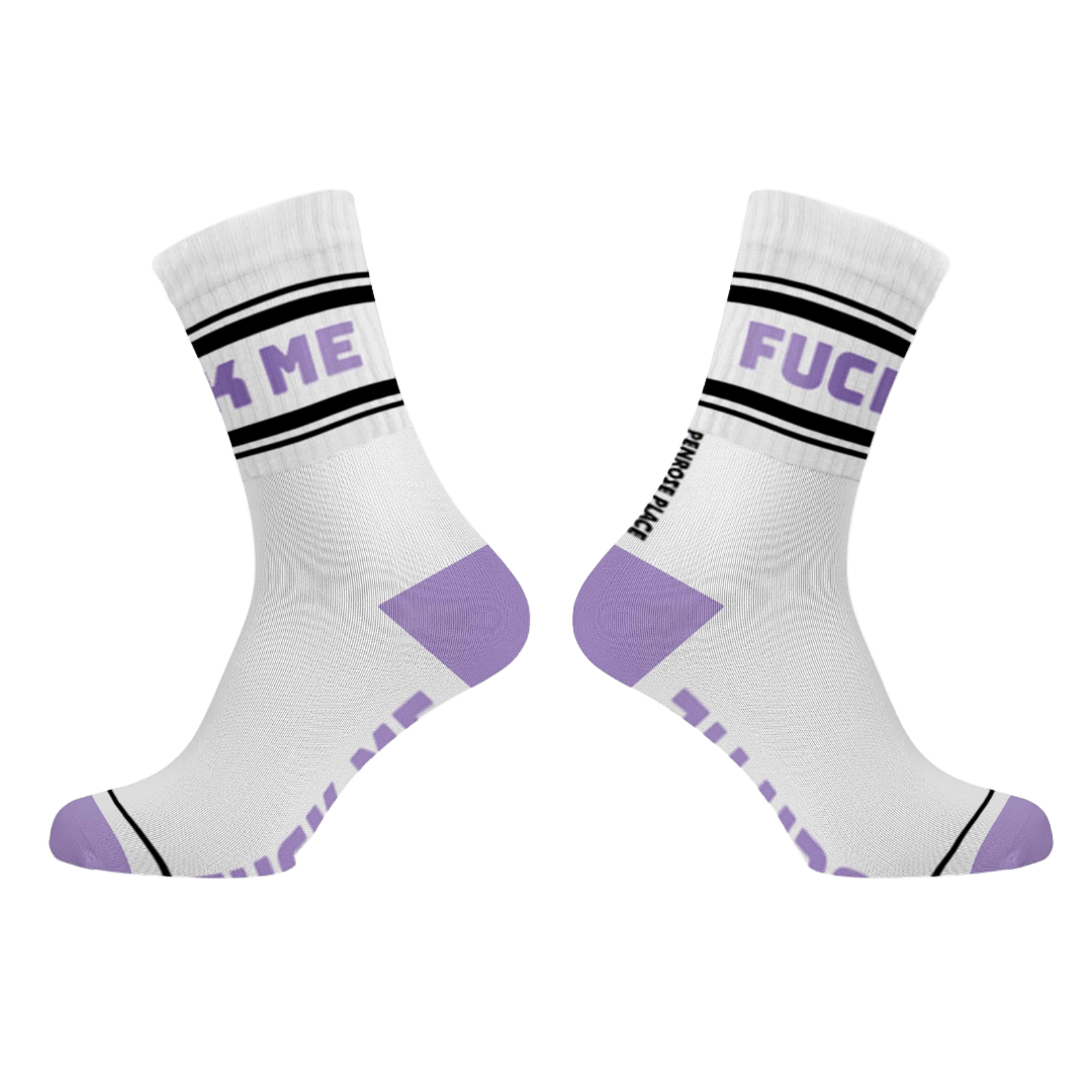 FUCK ME Cotton Crew Socks mid - length - The Pup Play Hub
