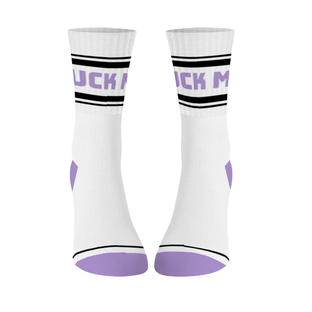 FUCK ME Cotton Crew Socks mid - length - The Pup Play Hub