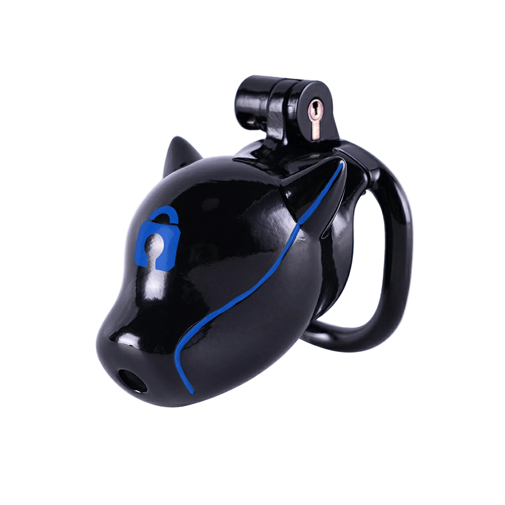 Furjoi Drone Hood Chastity Cage Blue - The Pup Play Hub
