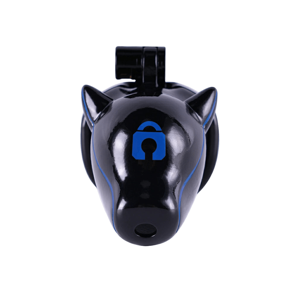 Furjoi Drone Hood Chastity Cage Blue - The Pup Play Hub