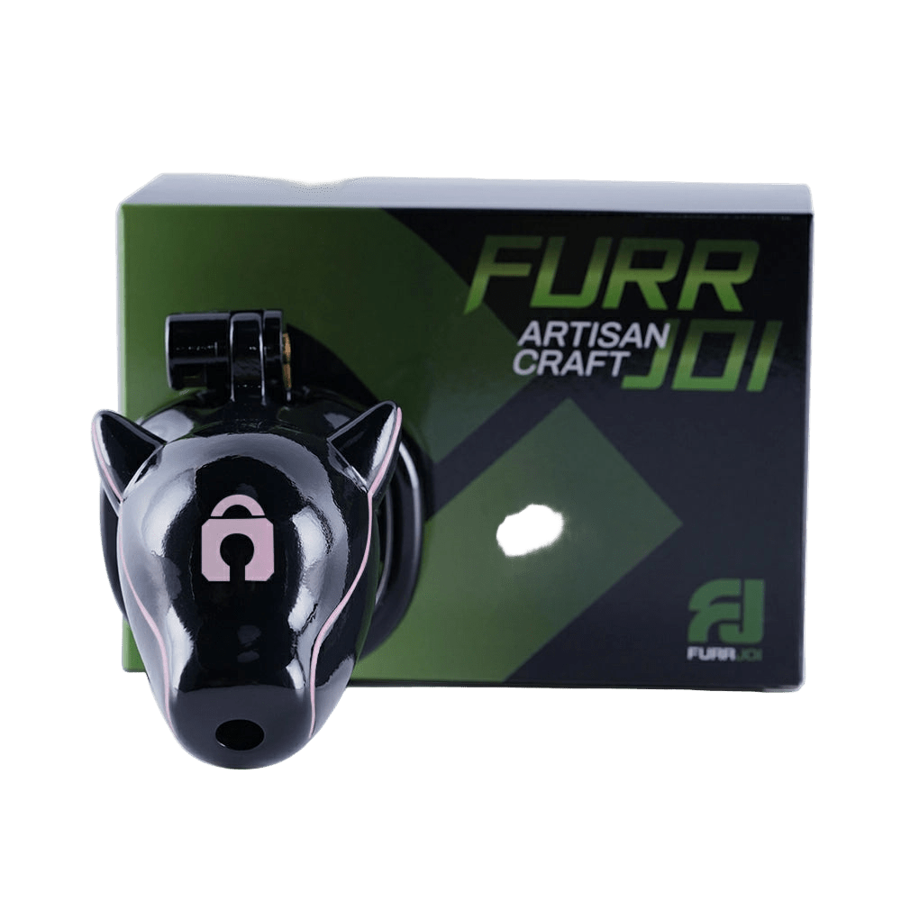 Furjoi Drone Hood Chastity Cage Pink - The Pup Play Hub