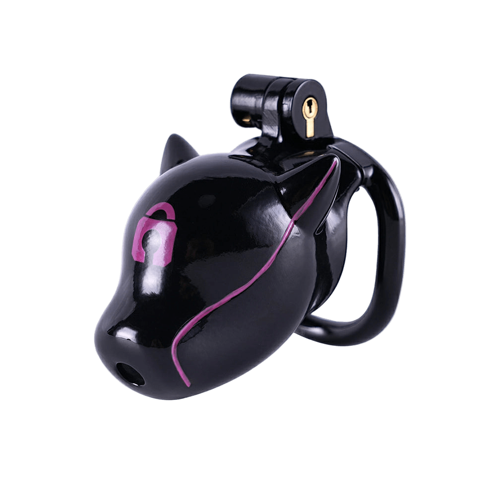 Furjoi Drone Hood Chastity Cage Purple - The Pup Play Hub