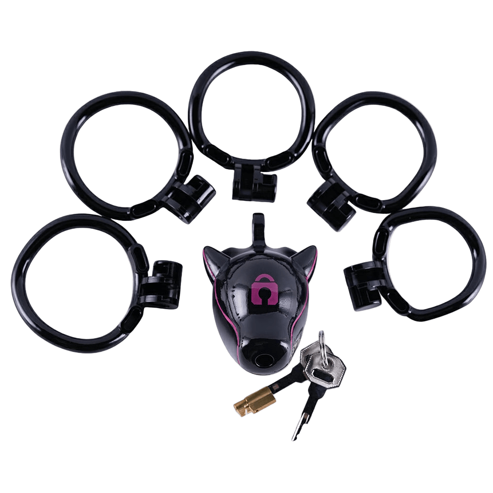 Furjoi Drone Hood Chastity Cage Purple - The Pup Play Hub