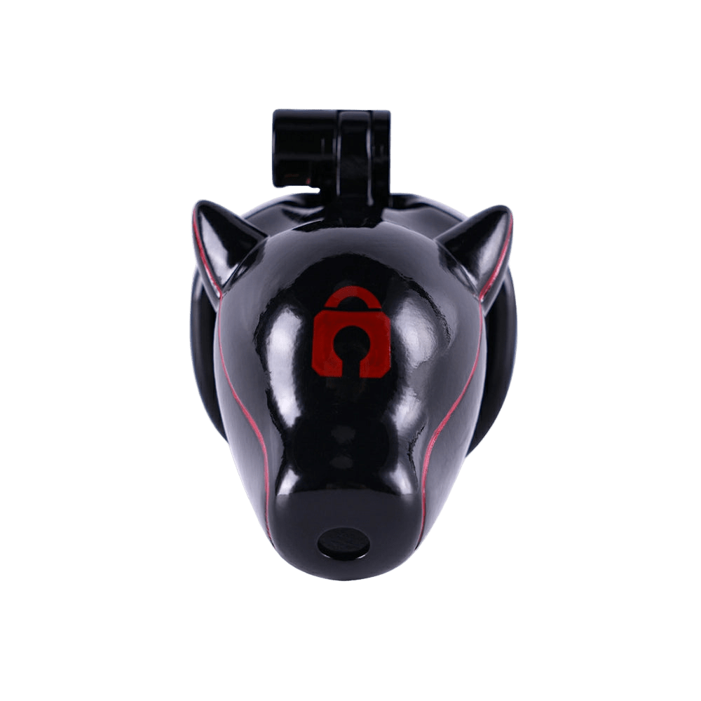 Furjoi Drone Hood Chastity Cage Red - The Pup Play Hub