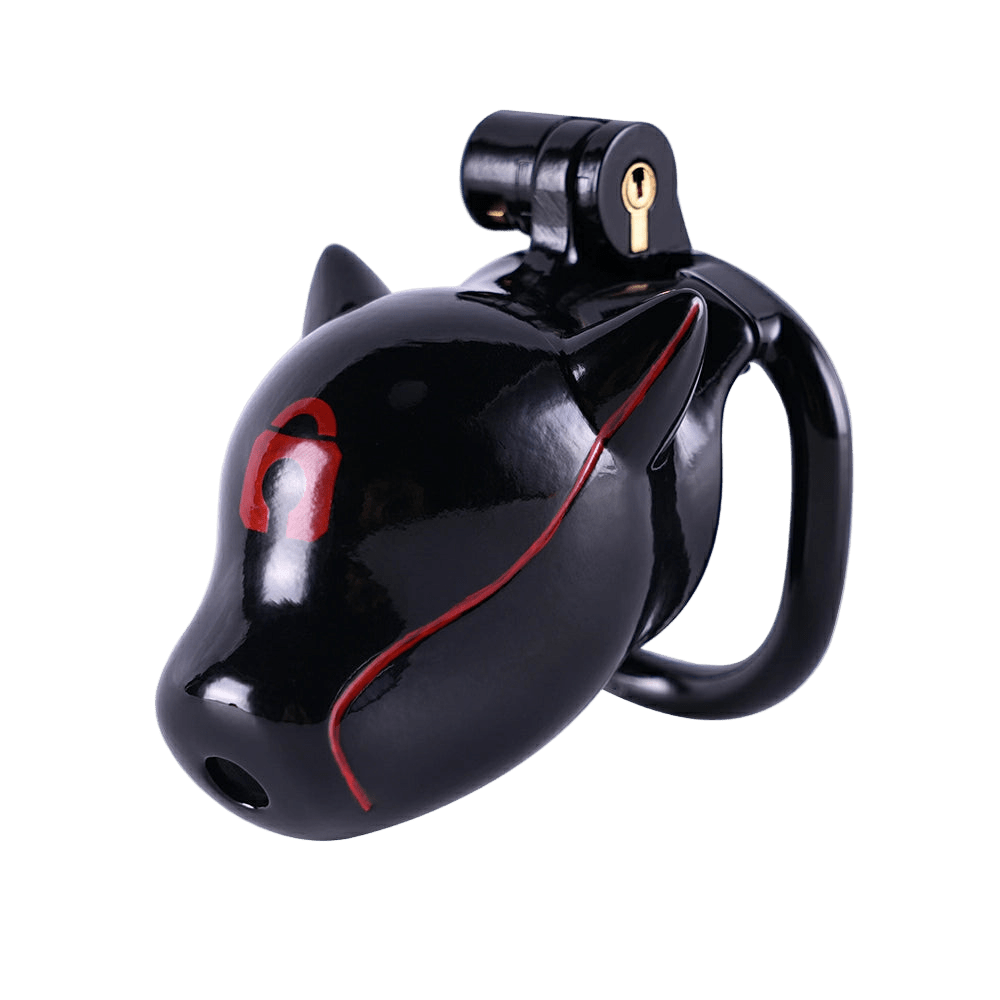 Furjoi Drone Hood Chastity Cage Red - The Pup Play Hub