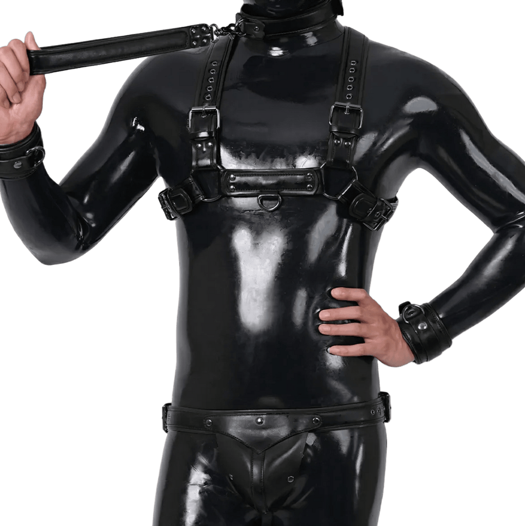 Furrjoi Harness, Cuff, Collar, Lead Underwear Bundle Black - The Pup Play Hub