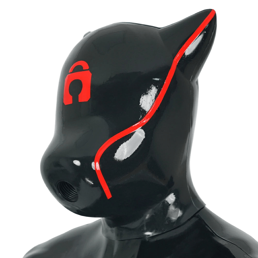 Furrjoi Padlock Drone Hood Red - The Pup Play Hub