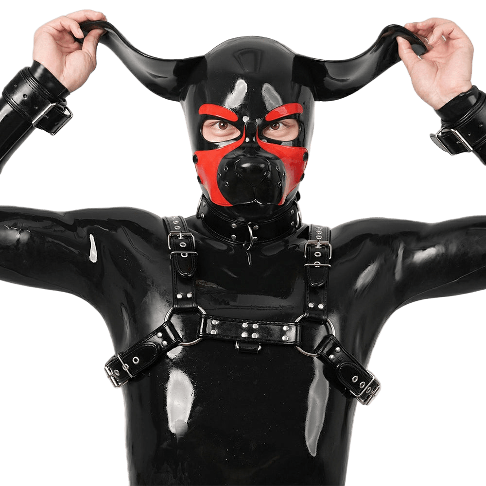 Furrjoi Silicone Beagle Hood Red - The Pup Play Hub