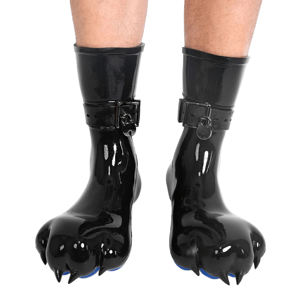 Furrjoi Silicone Canine Paw feet with Bindings Blue - The Pup Play Hub