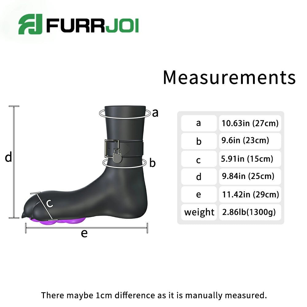 Furrjoi Silicone Canine Paw feet with Bindings Green - The Pup Play Hub