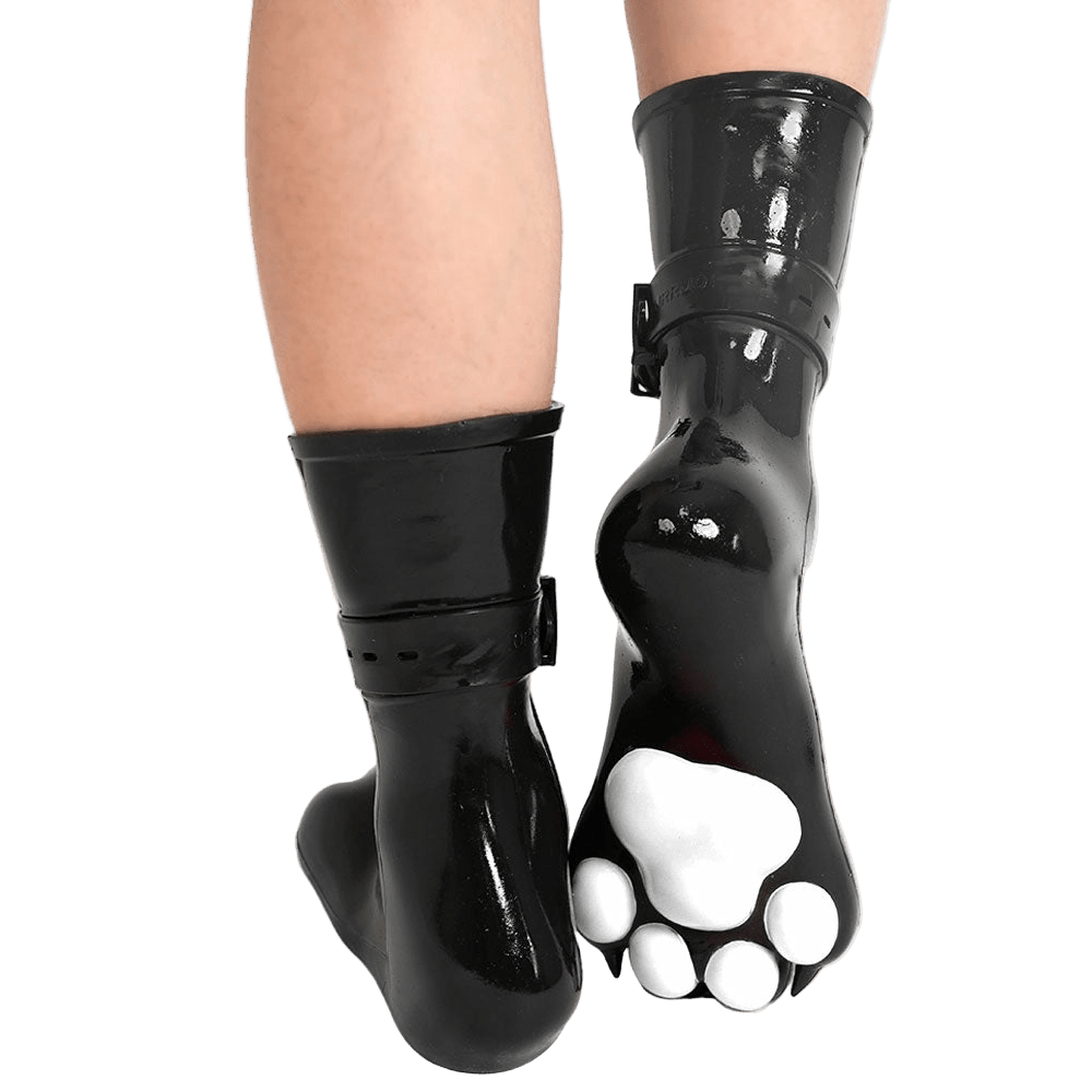 Furrjoi Silicone Canine Paw feet with Bindings White - The Pup Play Hub