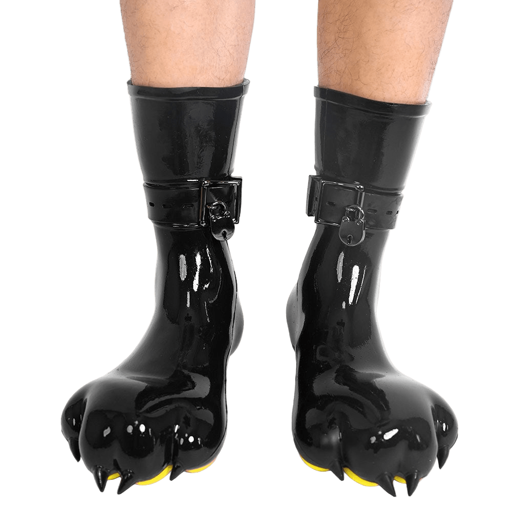 Furrjoi Silicone Canine Paw feet with Bindings Yellow - The Pup Play Hub