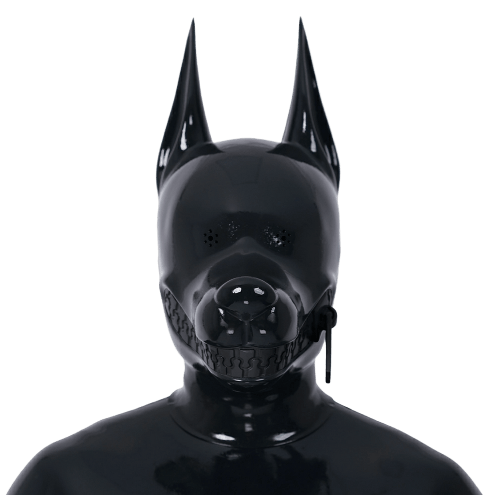 Furrjoi Zipper Dog Hood Black Perforated Eyes - The Pup Play Hub