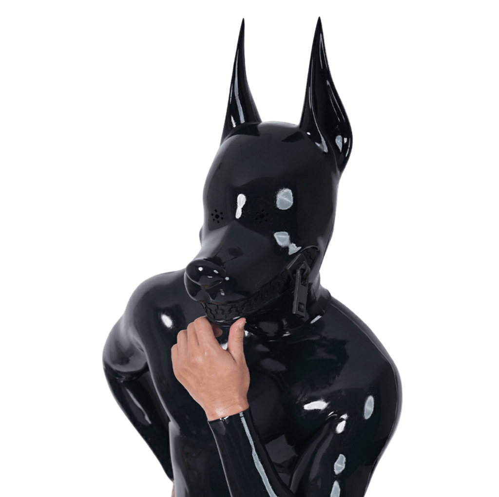 Furrjoi Zipper Dog Hood Black Perforated Eyes - The Pup Play Hub