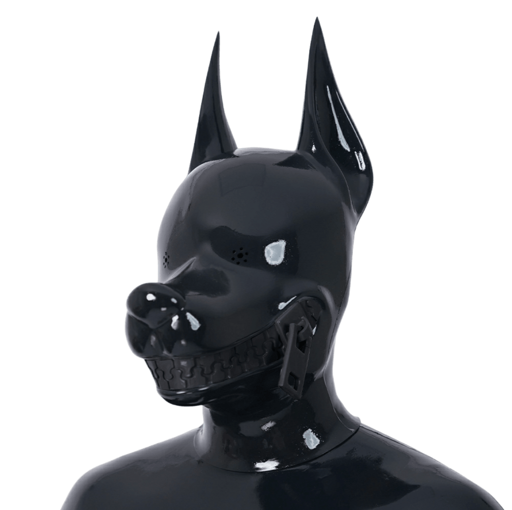 Furrjoi Zipper Dog Hood Black Perforated Eyes - The Pup Play Hub