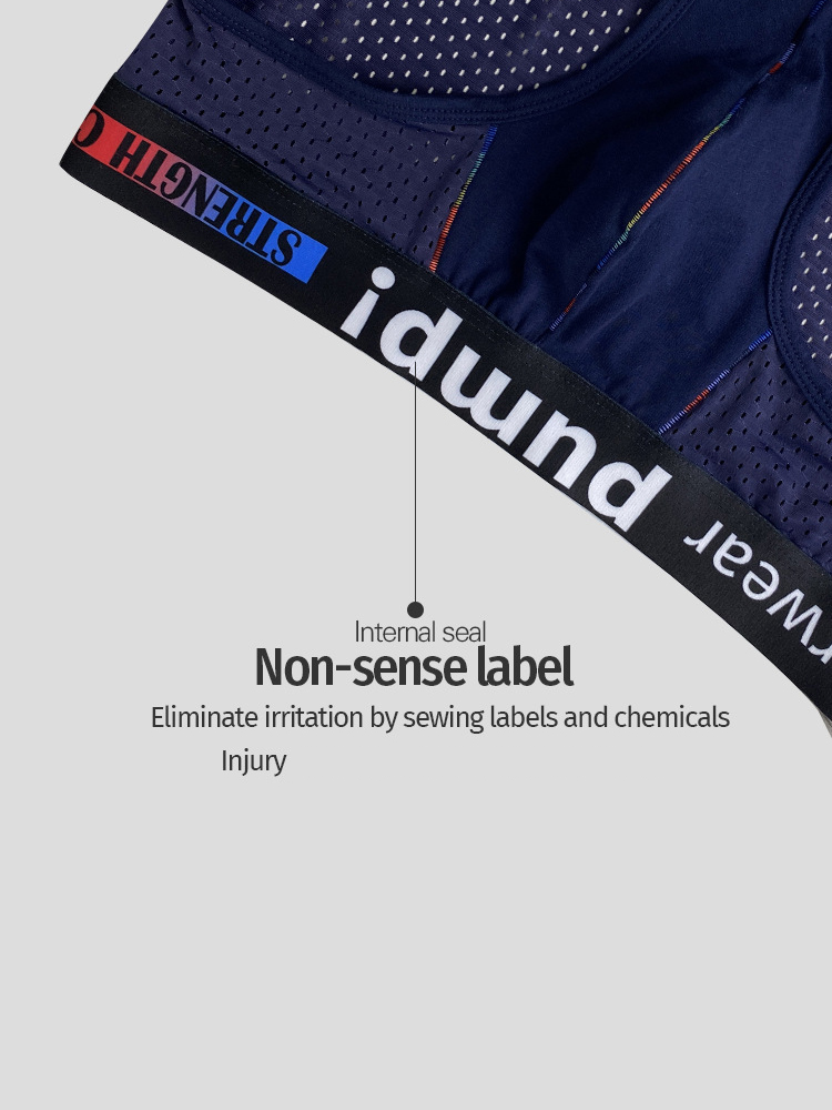 Men's Mesh Briefs With Colorful Spliced Lines