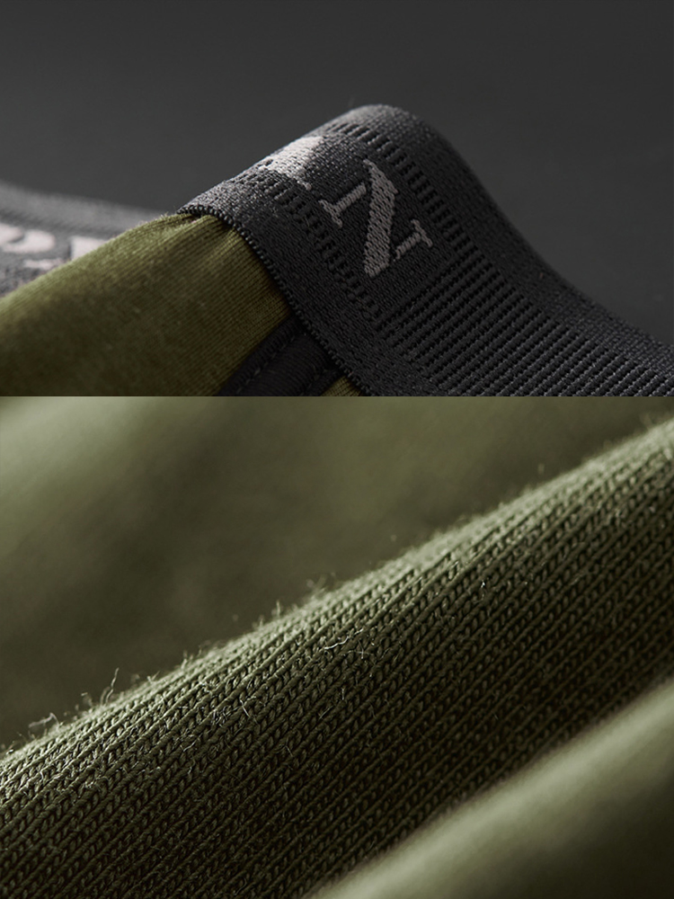 Men’s Spliced Lines U Convex Pouch Cotton Briefs