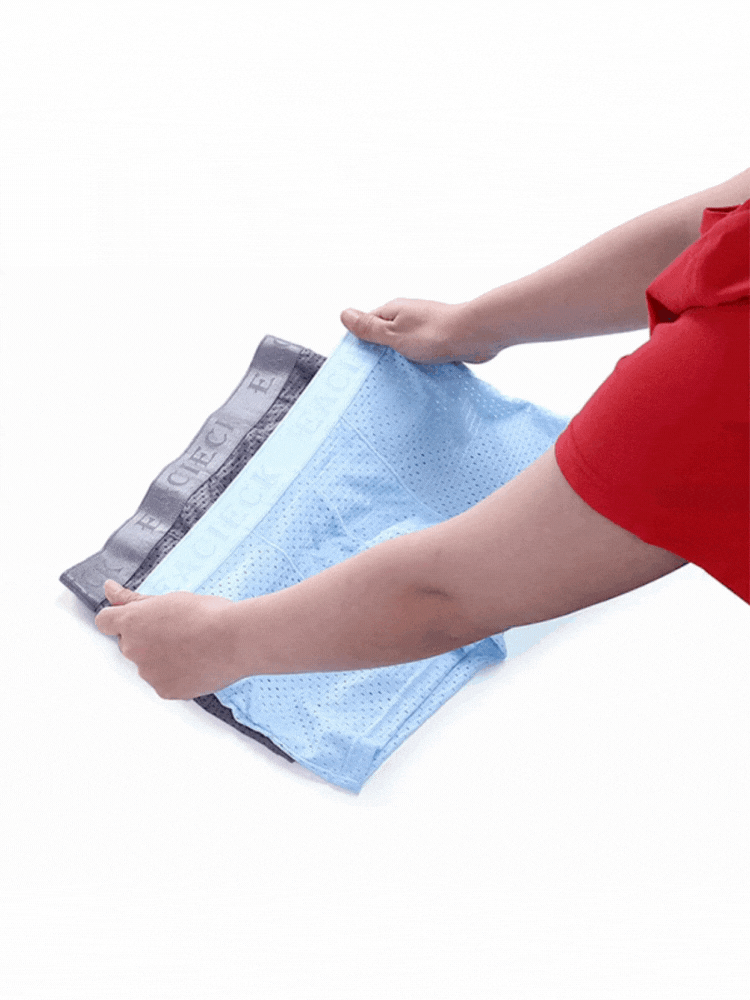 3Pcs Men's Mesh Thin Ice Silk Underwear