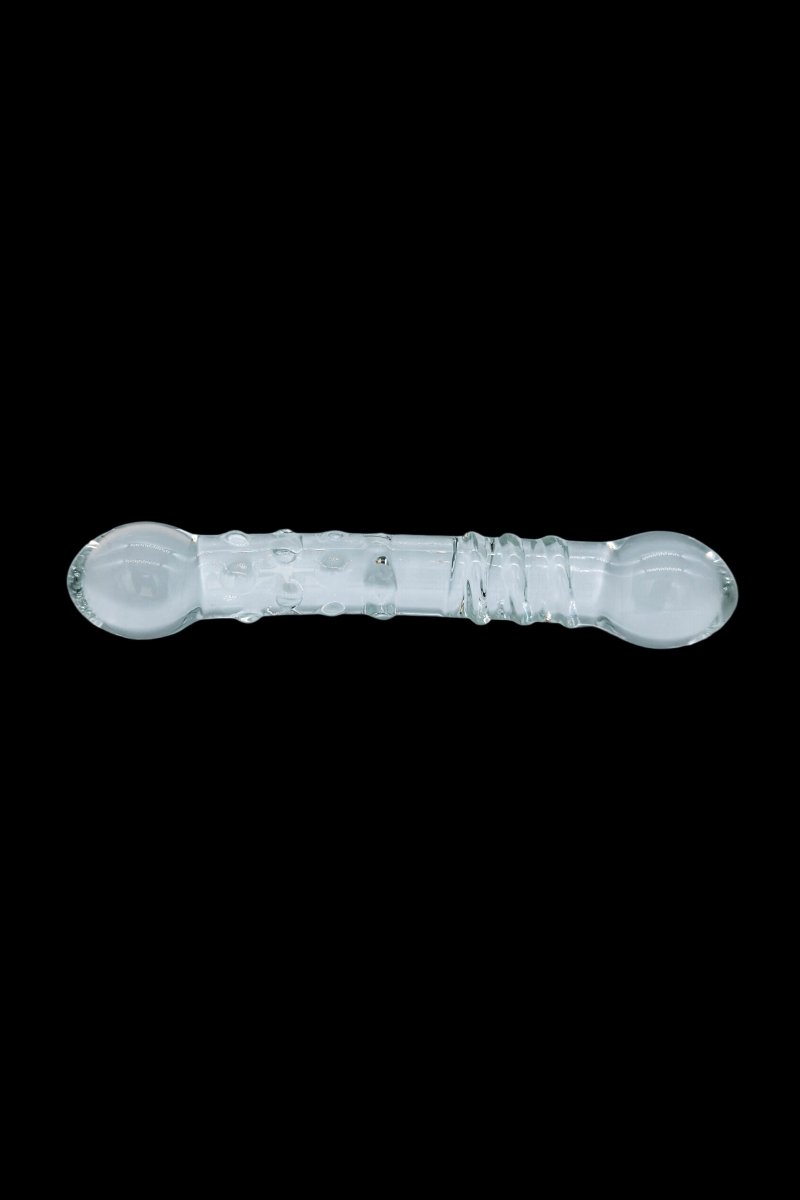 Glass Double Ended Textured Dildo - The Pup Play Hub