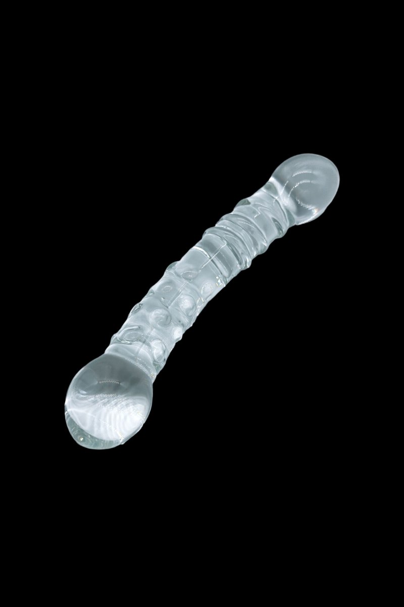 Glass Double Ended Textured Dildo - The Pup Play Hub