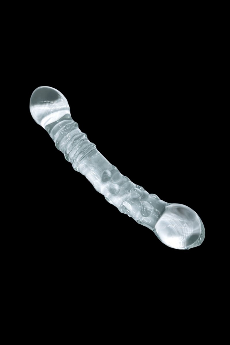 Glass Double Ended Textured Dildo - The Pup Play Hub
