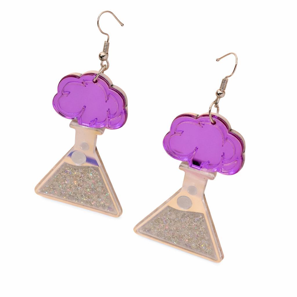 Glitter Lab Flask Drop Earrings