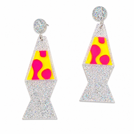 Glitter Lava Lamp Drop Earrings