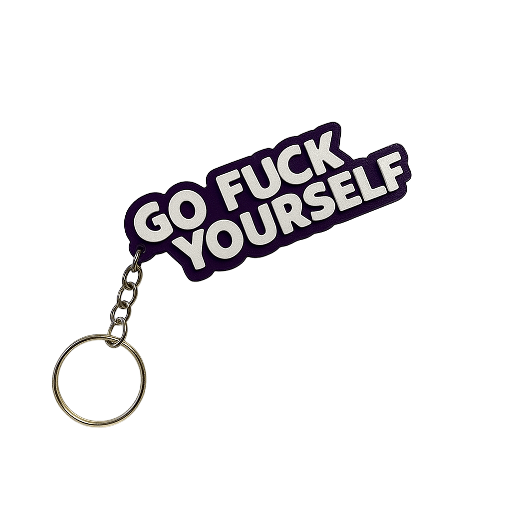 GO FUCK YOURSELF Keychain - The Pup Play Hub