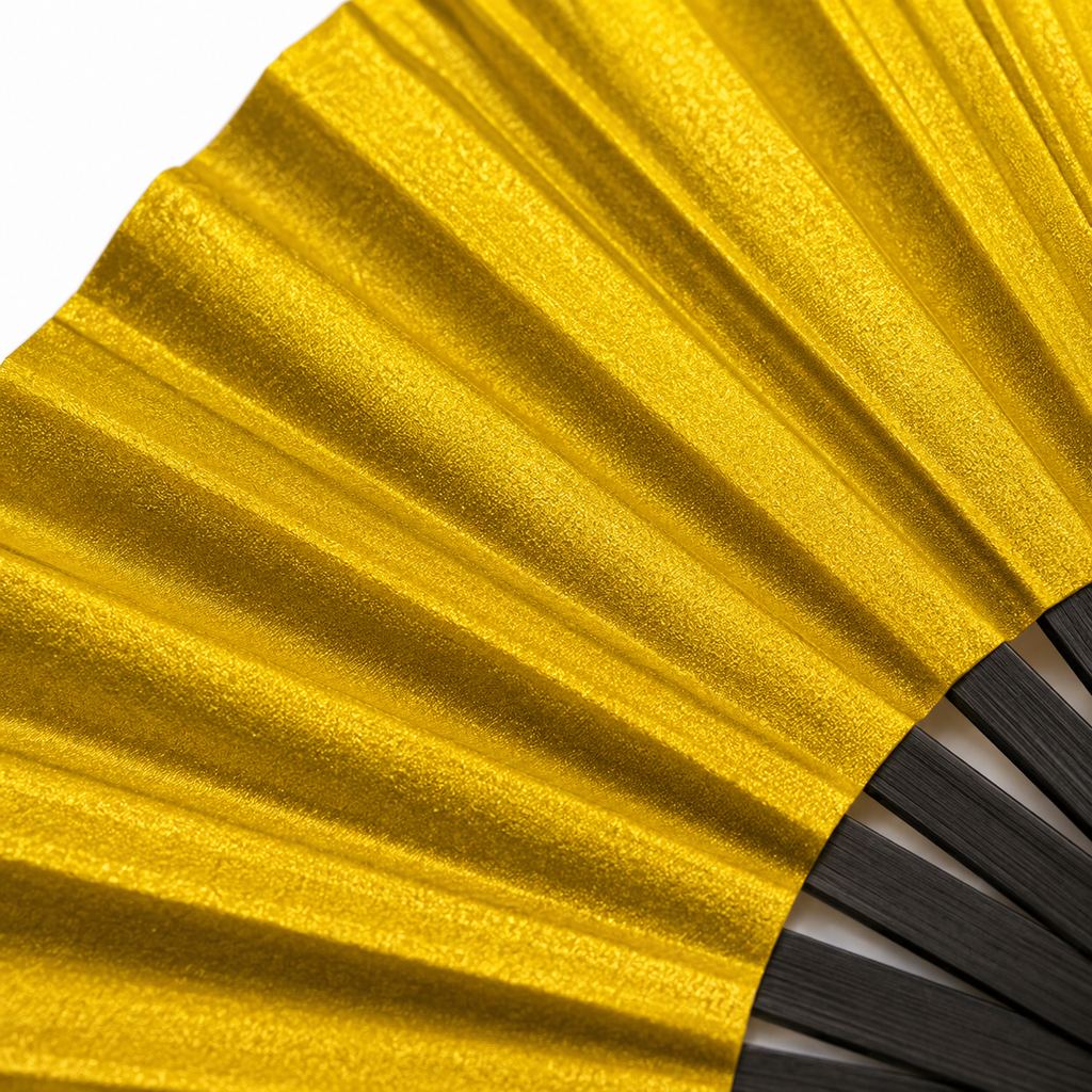 Gold Shimmer Metallic XL Festival Fan