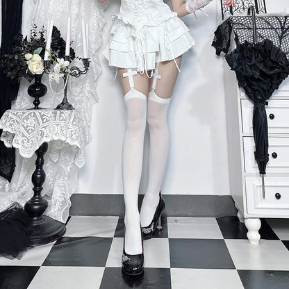 Gothic Cross Thigh High Stockings