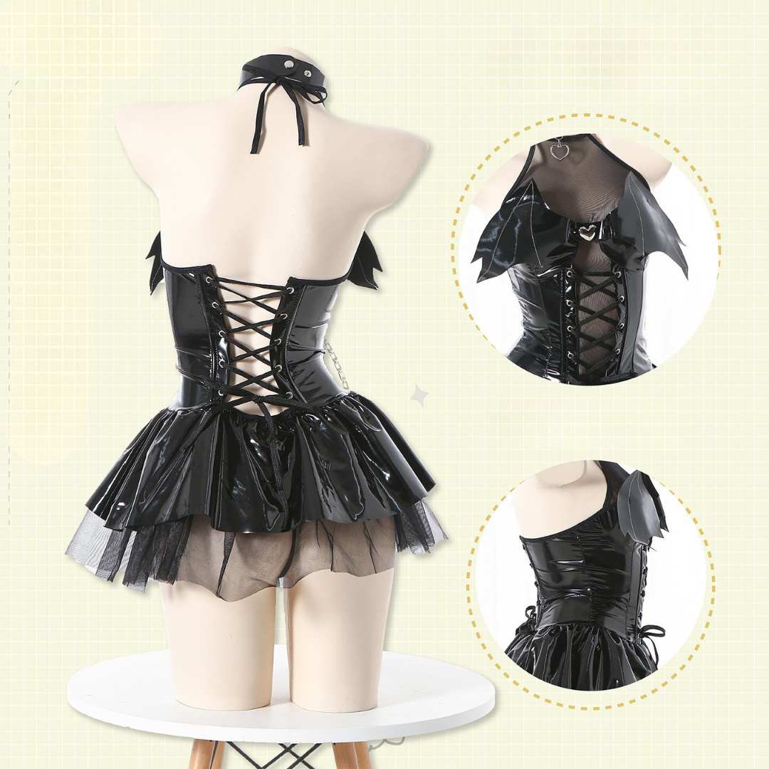 Gothic Devil Femboy Lingerie Set
