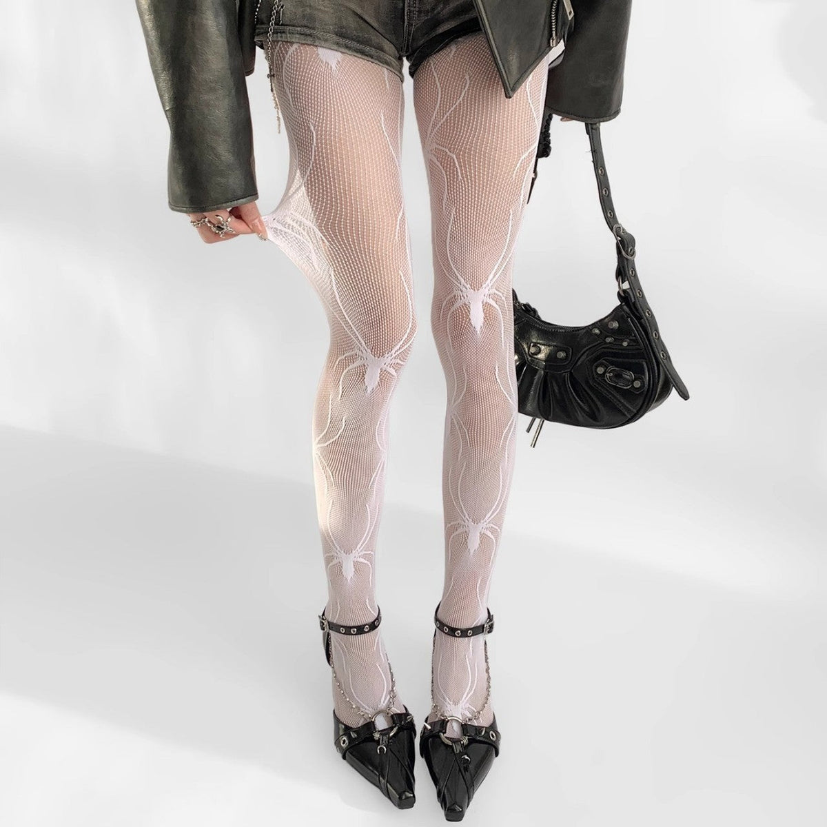 Gothic Spider Mesh Pantyhose
