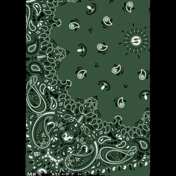 Mr.S Leather Zipper Pocket Neck Hanky - Green