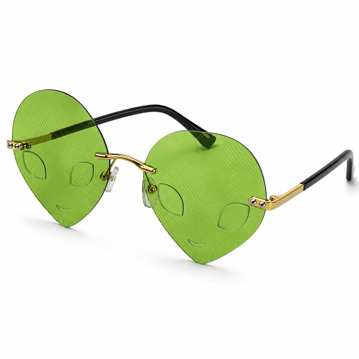 Green Alien Festival Glasses – Statement Rave Eyewear