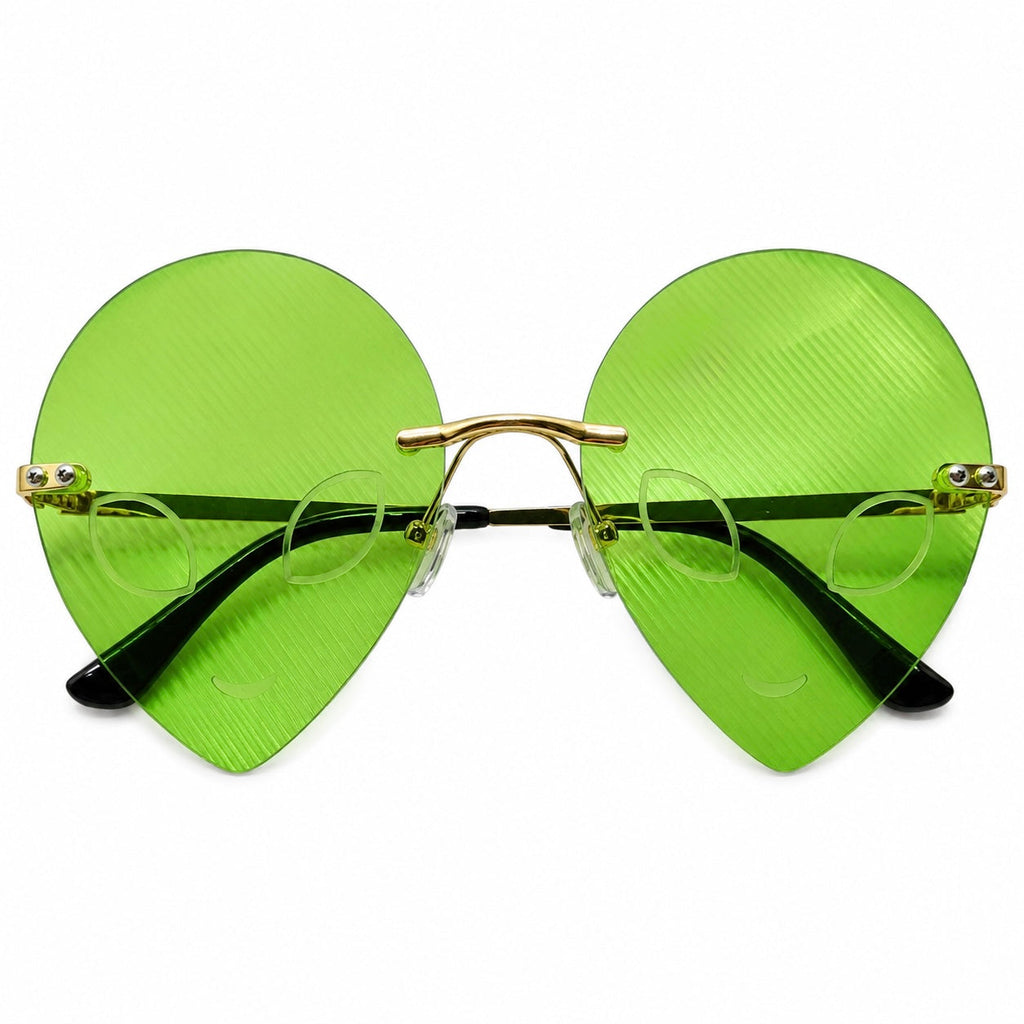 Green Alien Festival Glasses – Statement Rave Eyewear