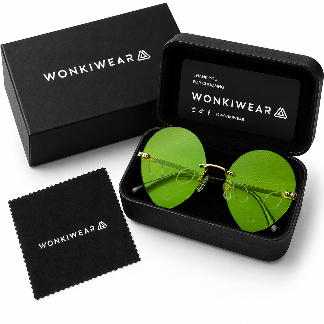 Green Alien Festival Glasses – Statement Rave Eyewear