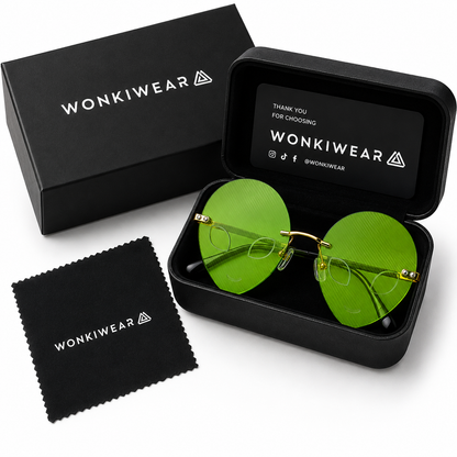 Green Alien Festival Glasses – Statement Rave Eyewear