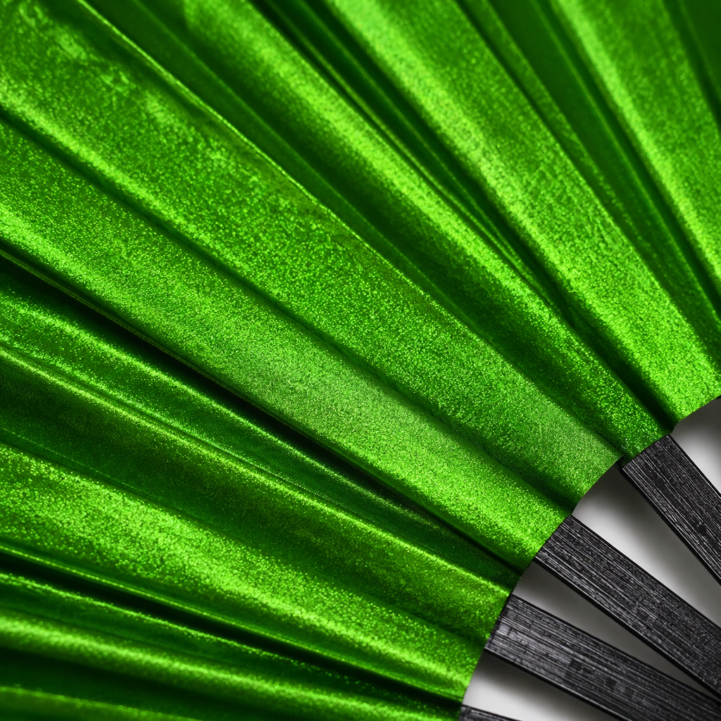 Green Shimmer Metallic XL Festival Fan
