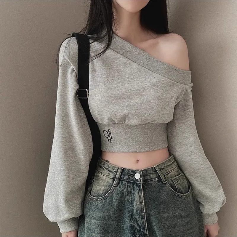 Half Shoulder Femboy Crop Top