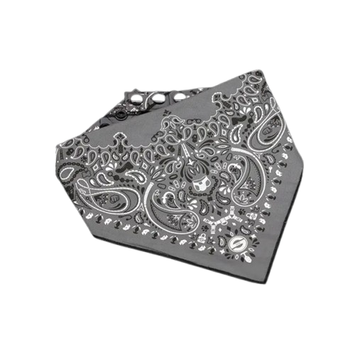 Mr.S Leather Zipper Pocket Neck Hanky - Black