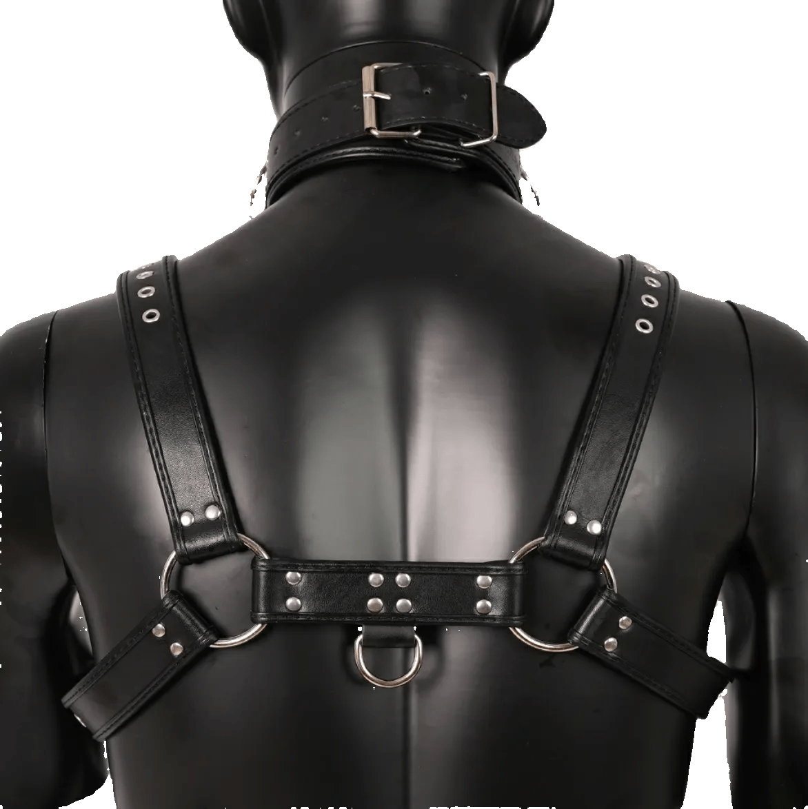 Harness, Cuff, Collar Bundle Black - The Pup Play Hub